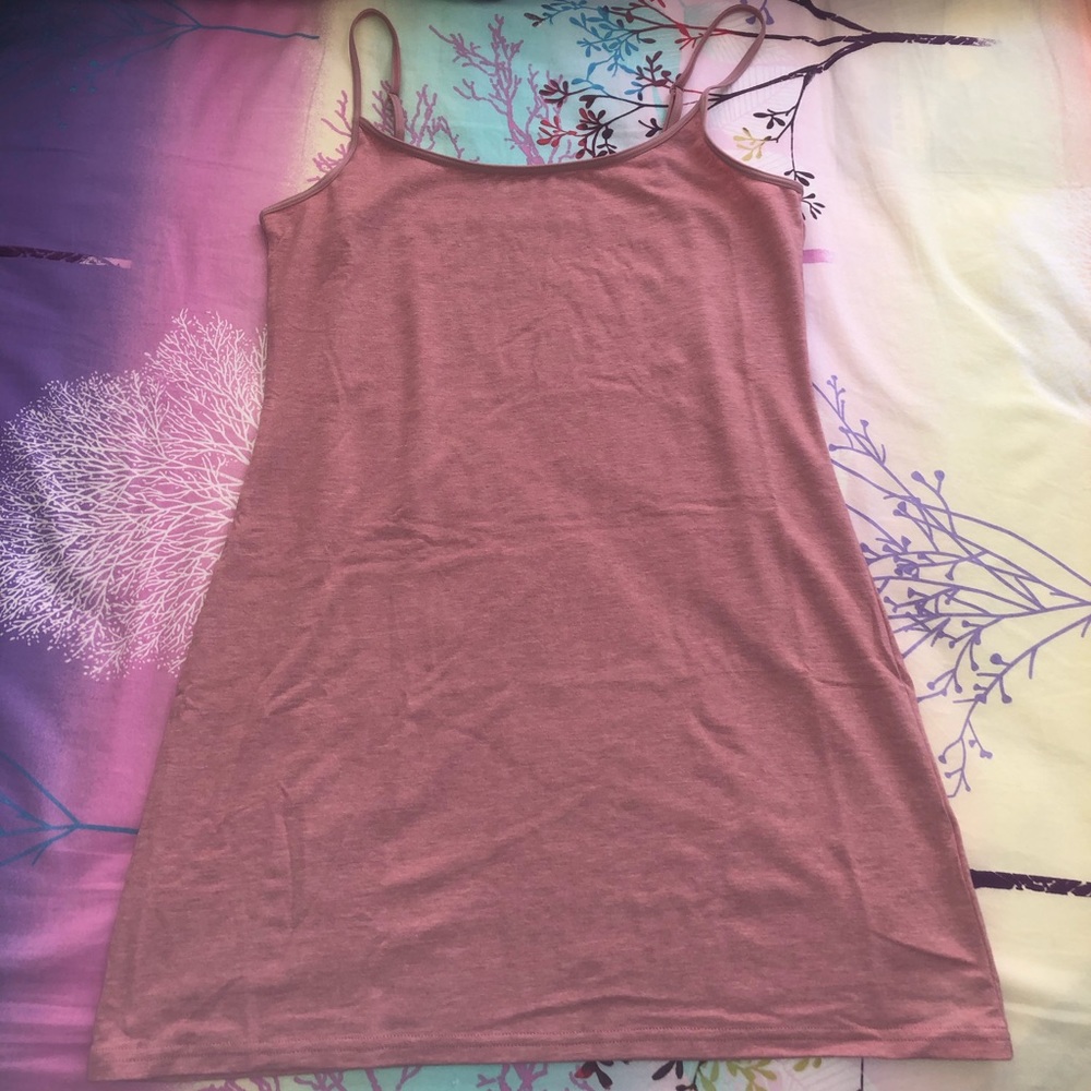 H&M basic nude pink cami dress